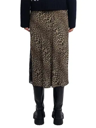Zadig & Voltaire Women's Jayla Leopard-Print Midi-Skirt - Leaves - Size XS | Thumbnail 5