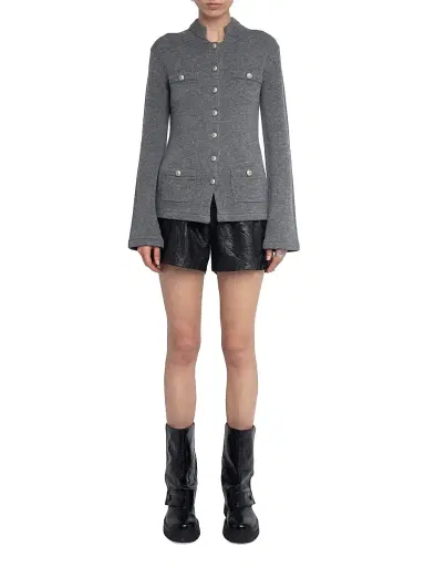 Zadig & Voltaire Women's Lucy Wool & Cashmere Sweater - Anthracite - Size Small | Thumbnail 2 Zadig & Voltaire Women's Lucy Wool & Cashmere Sweater - Anthracite - Size Small | Thumbnail 2