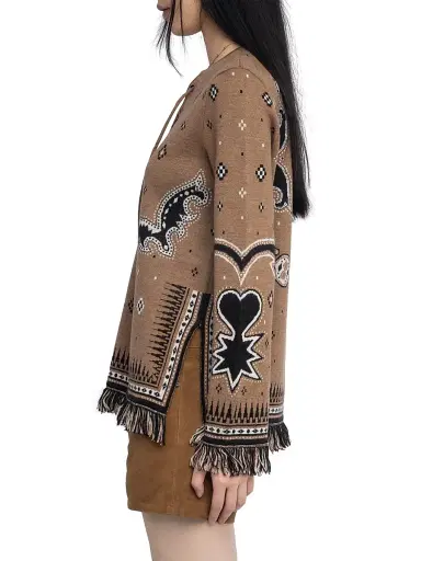 Zadig & Voltaire Women's Leon Merino Wool Fringe-Trim Sweater - Daim - Size Large | Thumbnail 4 Zadig & Voltaire Women's Leon Merino Wool Fringe-Trim Sweater - Daim - Size Large | Thumbnail 4