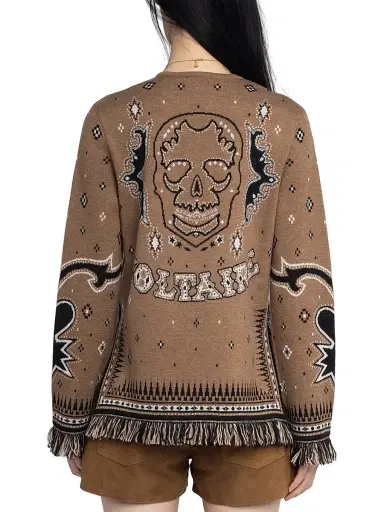 Zadig & Voltaire Women's Leon Merino Wool Fringe-Trim Sweater - Daim - Size Large | Thumbnail 5 Zadig & Voltaire Women's Leon Merino Wool Fringe-Trim Sweater - Daim - Size Large | Thumbnail 5