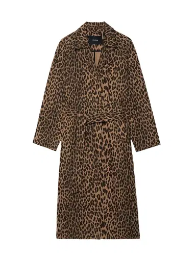 Zadig & Voltaire Women's Mentle Leopard-Print Canvas Coat | Thumbnail 1 Zadig & Voltaire Women's Mentle Leopard-Print Canvas Coat | Thumbnail 1