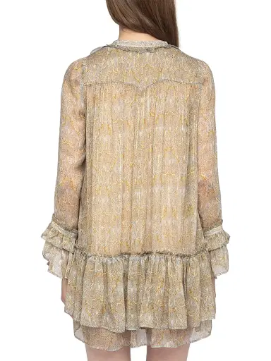 Zadig & Voltaire Women's Ralice Metallic Paisley Minidress - Cloud - Size Small | Thumbnail 5
