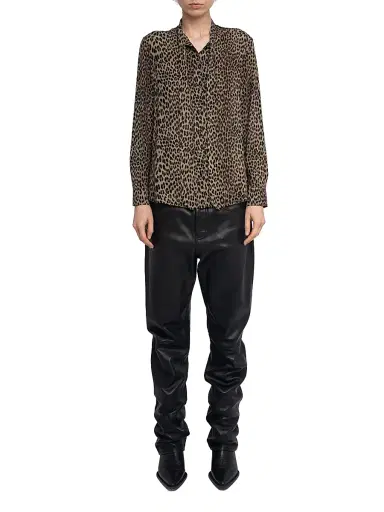 Zadig & Voltaire Women's Tulba Leopard-Print Tieneck Shirt | Thumbnail 2 Zadig & Voltaire Women's Tulba Leopard-Print Tieneck Shirt | Thumbnail 2