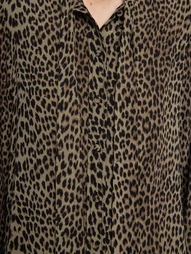 Zadig & Voltaire Women's Tulba Leopard-Print Tieneck Shirt | Thumbnail 6 Zadig & Voltaire Women's Tulba Leopard-Print Tieneck Shirt | Thumbnail 6