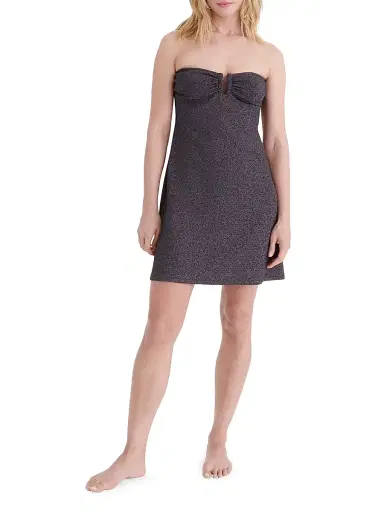 Eres Women's Bronzage Shimmer Strapless Minidress - Noir Lurex - Size 6 | Thumbnail 2
