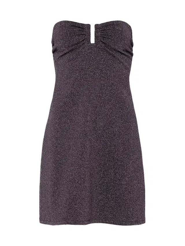 ERES Women's Bronzage Shimmer Strapless Minidress - Noir Lurex