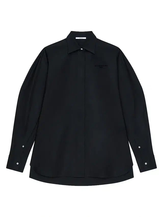 Women's Shirt in Poplin with Embroidery - Black