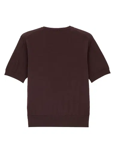 Saint Laurent Women's T-Shirt Sweater in Wool - Marron | Thumbnail 2 Saint Laurent Women's T-Shirt Sweater in Wool - Marron | Thumbnail 2