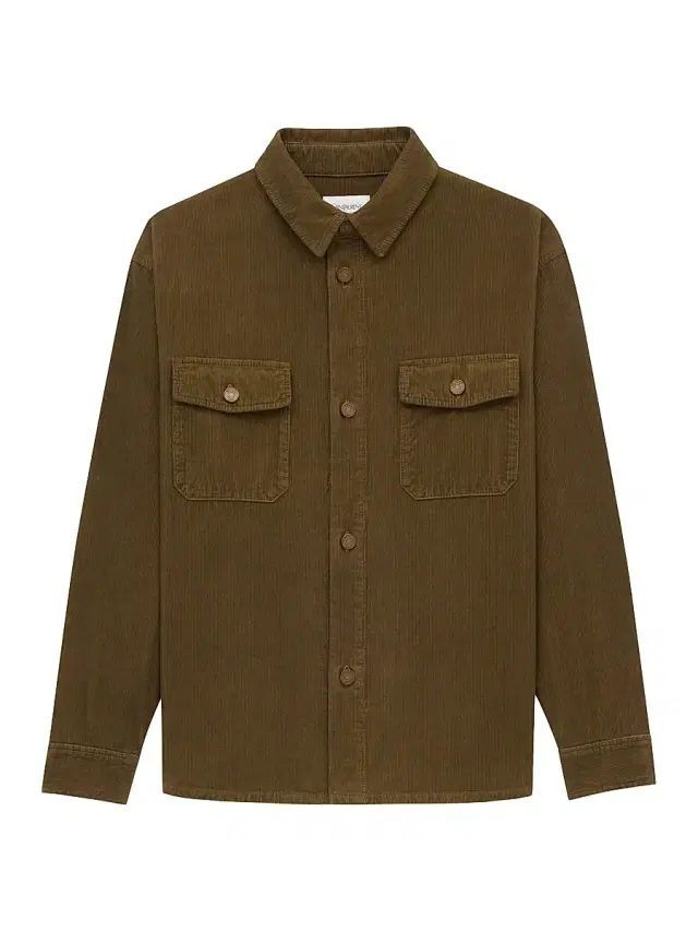 Men's Overshirt in Corduroy - Hunting Kaki