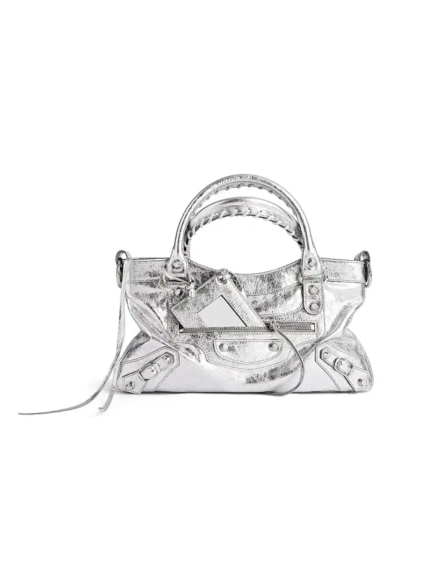 Women's Le City First Metallized Shoulder Bag - Silver