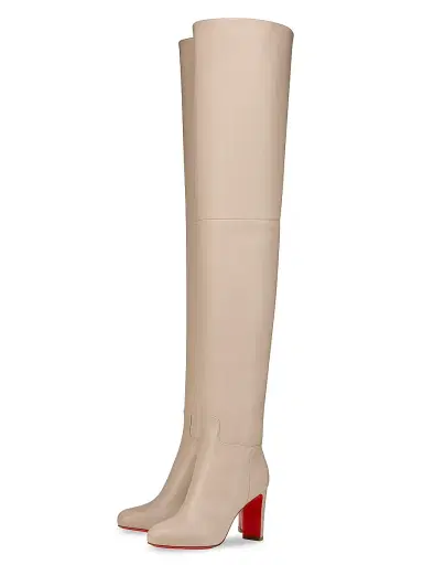 Christian Louboutin Women's Loo 85MM Leather Thigh Boots | Thumbnail 2 Christian Louboutin Women's Loo 85MM Leather Thigh Boots | Thumbnail 2