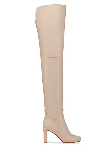 Christian Louboutin Women's Loo 85MM Leather Thigh Boots | Thumbnail 1 Christian Louboutin Women's Loo 85MM Leather Thigh Boots | Thumbnail 1
