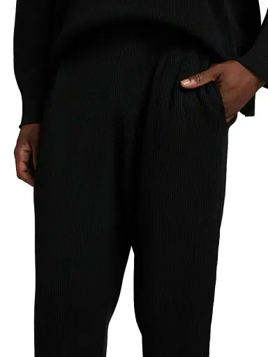 Homme Plissé Issey Miyake Men's August Knit Pleated Tapered-Leg Pants - Black - Size Large | Thumbnail 6 Homme Plissé Issey Miyake Men's August Knit Pleated Tapered-Leg Pants - Black - Size Large | Thumbnail 6