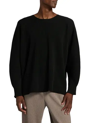 Homme Plissé Issey Miyake Men August Rib-Knit Crewneck Sweater | Thumbnail 3