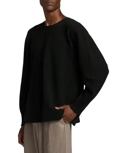 Homme Plissé Issey Miyake Men August Rib-Knit Crewneck Sweater | Thumbnail 4