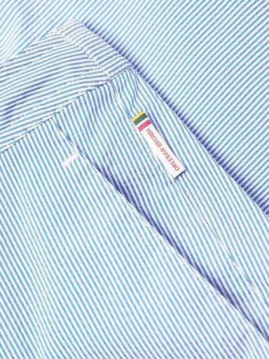 Orlebar Brown Men's Bulldog Seersucker Swim Shorts - Catalina Blue White Stripe - Size 38 | Thumbnail 6 Orlebar Brown Men's Bulldog Seersucker Swim Shorts - Catalina Blue White Stripe - Size 38 | Thumbnail 6