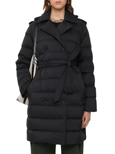 Burberry Women's Kent Regular Fit Hooded Down Jacket - Black | Thumbnail 3