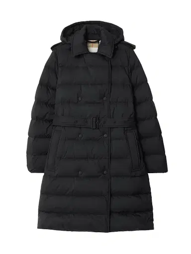 Burberry Women's Kent Regular Fit Hooded Down Jacket - Black | Thumbnail 1