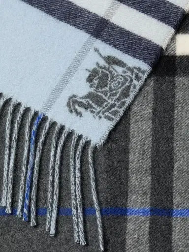 Burberry Women's Double Check Cashmere Scarf | Thumbnail 4 Burberry Women's Double Check Cashmere Scarf | Thumbnail 4