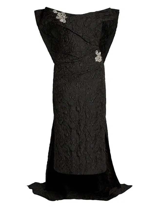 Erdem Women's Embellished Off-the-Shoulder Cocktail Dress - Black