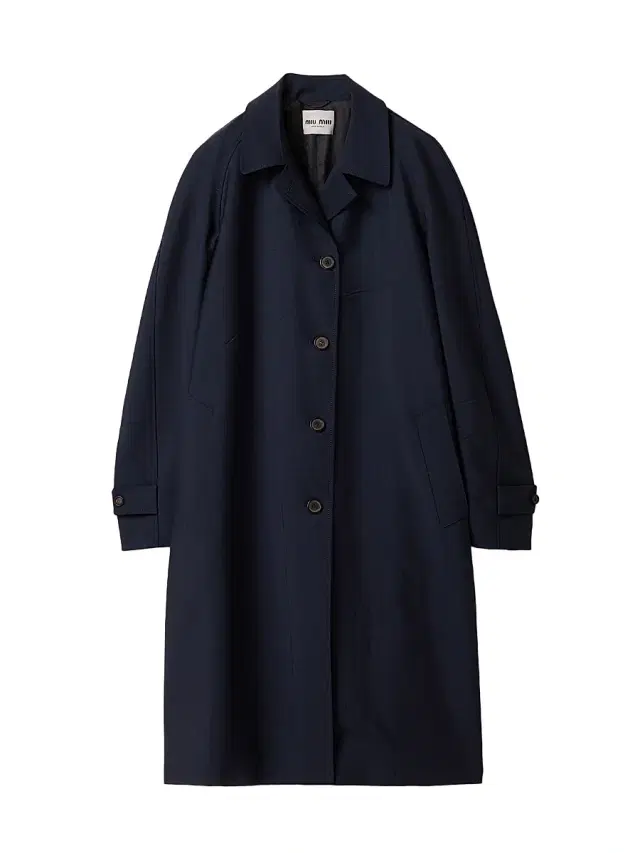 Women's Single Breasted Kid Mohair Coat - Blue