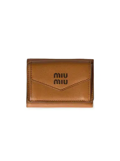 Miu Miu Women's Small Leather Wallet - Brown | Thumbnail 1