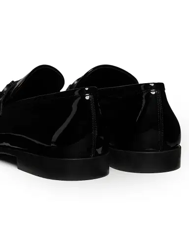 Ferragamo Men's Foster Patent Leather Loafers - Nero - Size 13 | Thumbnail 3