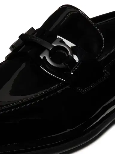 Ferragamo Men's Foster Patent Leather Loafers - Nero - Size 13 | Thumbnail 5