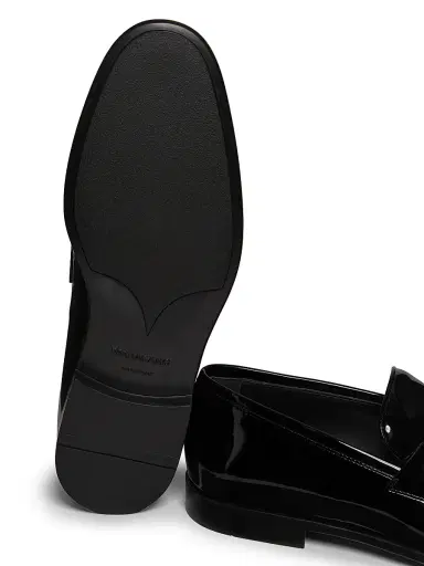 Ferragamo Men's Foster Patent Leather Loafers - Nero - Size 13 | Thumbnail 6