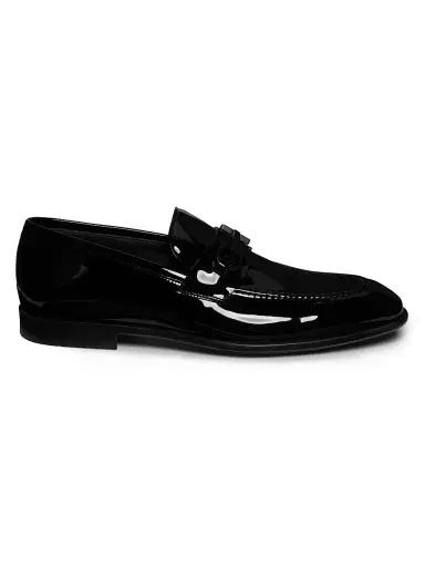 Ferragamo Men's Foster Patent Leather Loafers - Nero - Size 13 | Thumbnail 1