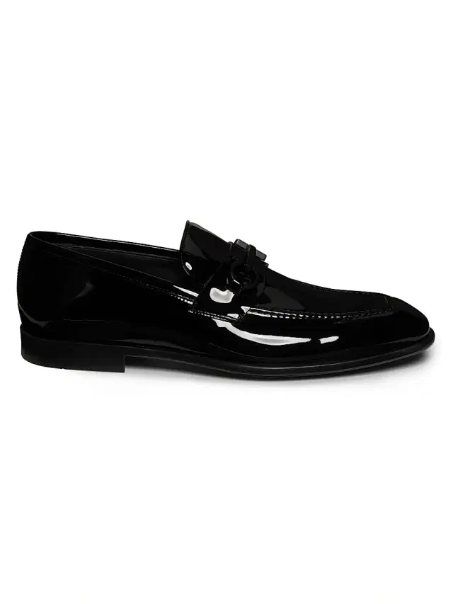 FERRAGAMO Men's Foster Patent Leather Loafers - Nero