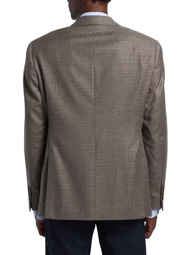 Emporio Armani Men's Wool-Linen-Silk Blend Sport Coat - Tan | Thumbnail 5 Emporio Armani Men's Wool-Linen-Silk Blend Sport Coat - Tan | Thumbnail 5