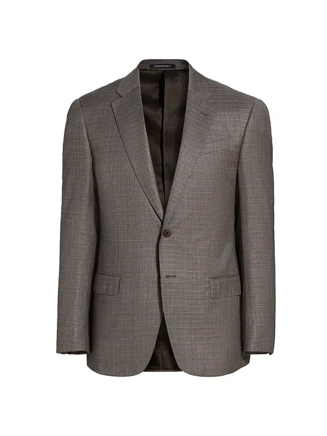 Men's Wool-Linen-Silk Blend Sport Coat - Tan