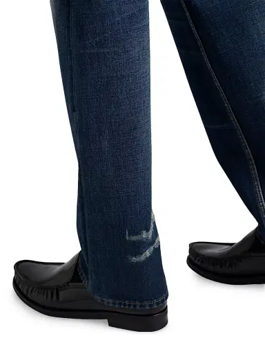 Prada Men's Regular Washed Denim Jeans - Blue | Thumbnail 4