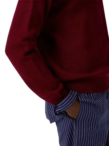 Miu Miu Women's Cashmere Polo Sweater - Dark Red - Size 6 | Thumbnail 4 Miu Miu Women's Cashmere Polo Sweater - Dark Red - Size 6 | Thumbnail 4
