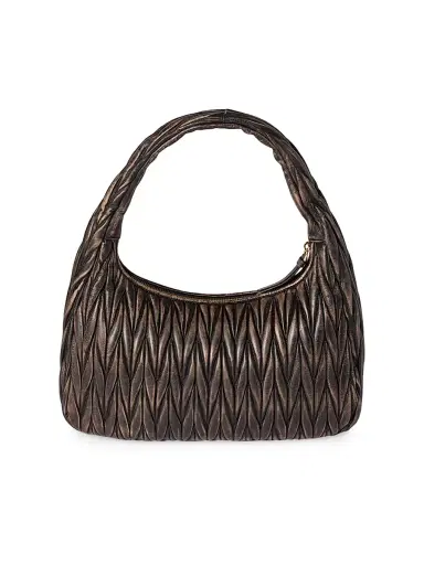 Miu Miu Women's Wander Matelassé Nappa Leather Top Handle Bag - Brown | Thumbnail 5