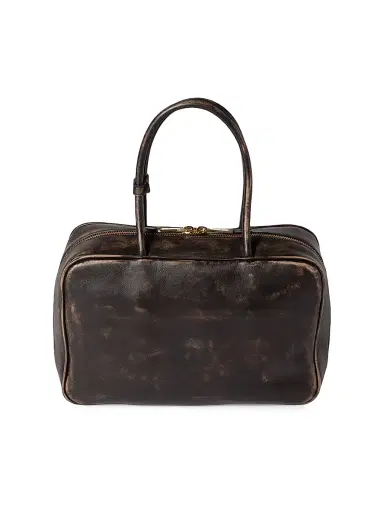 Miu Miu Women's Beau Nappa Leather Top Handle Bag - Brown | Thumbnail 4 Miu Miu Women's Beau Nappa Leather Top Handle Bag - Brown | Thumbnail 4
