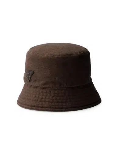 Prada Women's Cotton Bucket Hat - Brown | Thumbnail 1