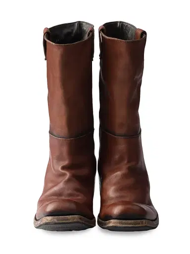 Prada Men's Antique Leather Boots - Brown | Thumbnail 5 Prada Men's Antique Leather Boots - Brown | Thumbnail 5