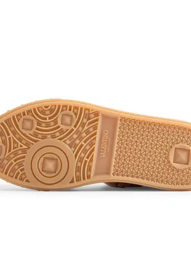 Valentino Garavani Women's Upvillage Sneakers in Wool and Crust Leather - Camel Glace - Size 7.5 | Thumbnail 7 Valentino Garavani Women's Upvillage Sneakers in Wool and Crust Leather - Camel Glace - Size 7.5 | Thumbnail 7