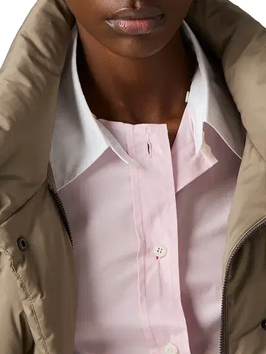 Miu Miu Women's Medium Weight Technical Pongé Down Jacket - Beige Khaki - Size 4 | Thumbnail 4 Miu Miu Women's Medium Weight Technical Pongé Down Jacket - Beige Khaki - Size 4 | Thumbnail 4