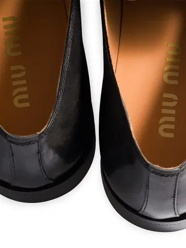 Miu Miu Women's Leather Loafers - Brown | Thumbnail 8