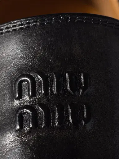 Miu Miu Women's Leather Loafers - Brown | Thumbnail 9