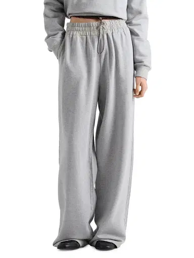 Prada Women's Cotton Fleece Joggers - Grey | Thumbnail 2