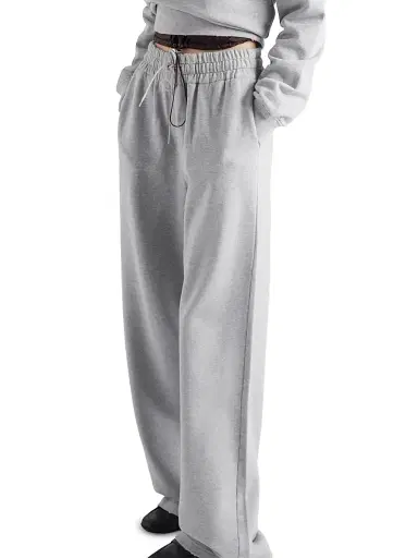 Prada Women's Cotton Fleece Joggers - Grey | Thumbnail 4