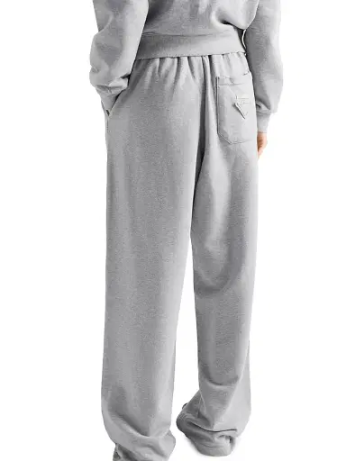 Prada Women's Cotton Fleece Joggers - Grey | Thumbnail 5