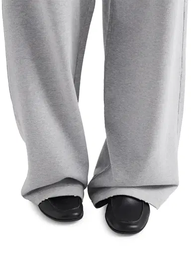 Prada Women's Cotton Fleece Joggers - Grey | Thumbnail 6