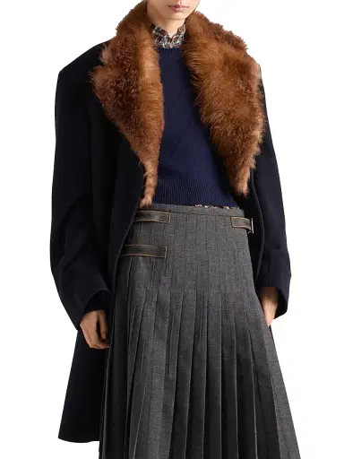 Prada Women's Cashmere Crew-Neck Sweater - Blue | Thumbnail 2