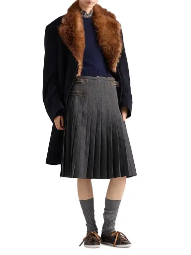 Prada Women's Cashmere Crew-Neck Sweater - Blue | Thumbnail 7