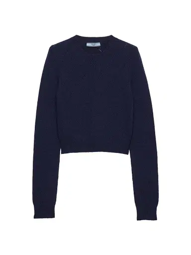 Prada Women's Cashmere Crew-Neck Sweater - Blue | Thumbnail 1